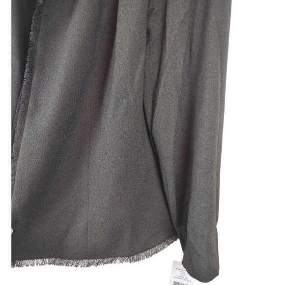 Jessica Howard Womens Size 18 Olive Green Blazer Jacket Fringe Trim Shoulder Pad - Picture 5 of 7